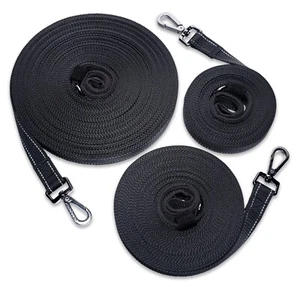 Cable de entrenamiento para perros AK-9 con mango acolchado suave clip giratorio 360 negro - Imagen 1 de 6