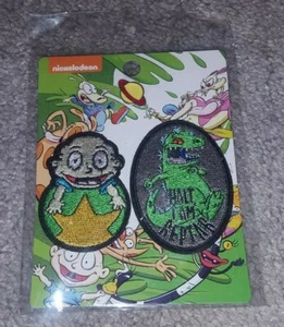 Nickelodeon's Rugrats Patch / Pin Set (Iron On) Reptar Tommy Chuckie - Picture 1 of 5