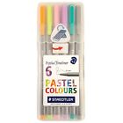 6 Color Set Staedtler 0.3mm Triplus fineliner Pastel Color Marker Pen 334 SB6CS1