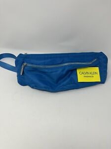Calvin Klein Fragrances Logo Fanny Pack Belt Hip Sack Bum Bag Blue Neon Yellow