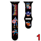 Marvel Captain America Strap For Apple Watch 4/5/6/7/Se Iwatch 45 44 42 40 38Mm