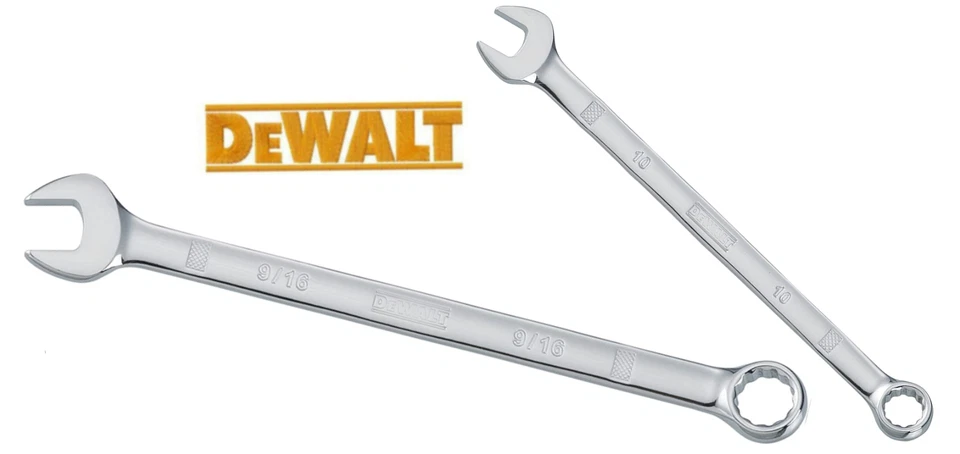 Dewalt Combination Wrench, Metric or  SAE, 12 Point, Polished, Choose any Size - Image 1 of 1