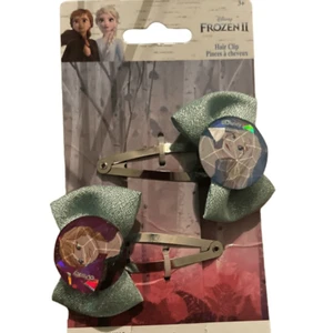 Disney Frozen Movie Hair Clips Girls Hair Clips (2) Princess Elsa Anna Blue NEW - Picture 1 of 8