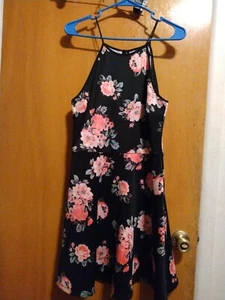 Windsor  Dress Medium 32" Chest 28" Waist Black And Pink Summer stretchy - Picture 1 of 7