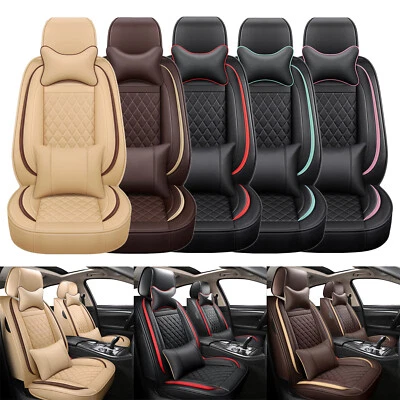 For Nissan Altima Kicks PU Leather 5-Seat Car Cover Full Set Cushion Protector - Image 1 of 4