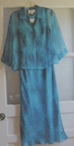 Juego formal de vestido y chaqueta Donna Rocco talla 10 - Imagen 1 de 9