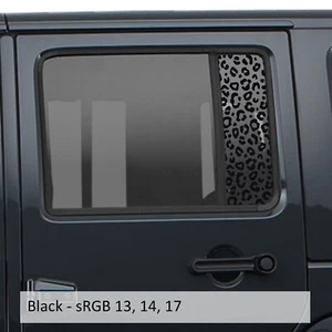 Leopard Side Window Vinyl Decal Set - Fits Jeep Wrangler JKU 2007 - 2018 - Picture 1 of 11