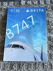 Delta Airlines Trading Card 747-400 Rare #33 One Year Only 2015 - Picture 1 of 7