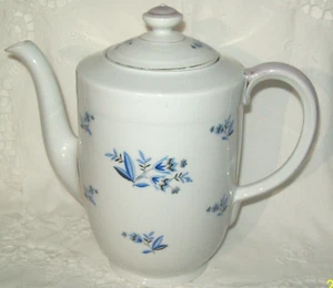Antique KPM Germany White with Blue Flowers Coffee Pot Dated 1925 - 1945 - VGC - Picture 1 of 10