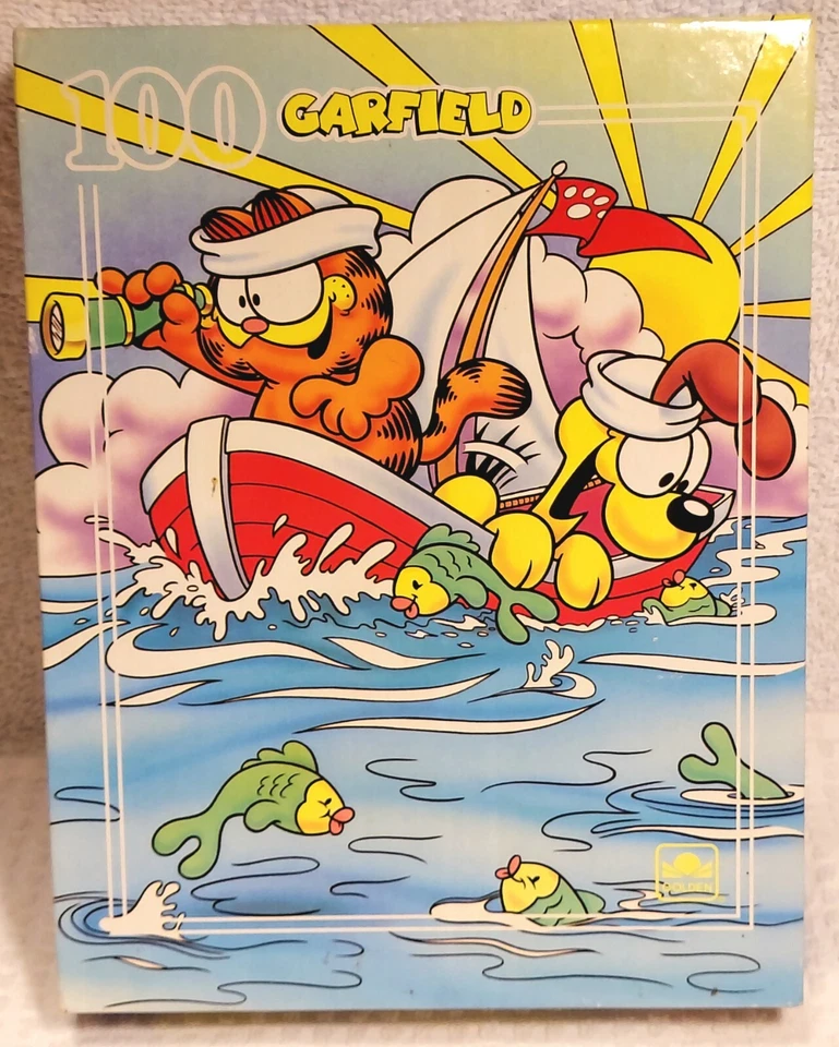 Vintage 1979 Garfield Hammock Odie Nermal 100 PC Jigsaw Golden Puzzle Complete