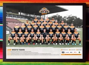 Framed 2018 WESTS TIGERS NRL Poster - 45cm x 32cm x 3cm - Picture 1 of 3