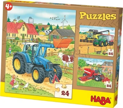  / Puzzles Tractor & Co. 3 motifs 24 pieces each / 4010168211268 - Image 1 of 4