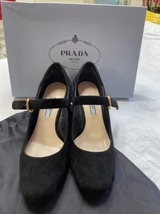 Prada schwarze Wildleder Damenschuhe 37, OVP - Bild 1 von 10