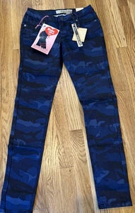 Nwt Womens Hybrid & Co Blue Camouflage Butt Lifter Jeans Size 5 - Picture 1 of 2
