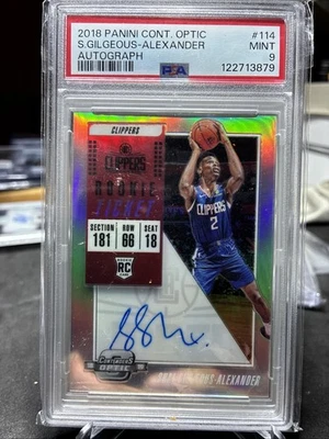 2018-19 Panini Contenders Optic -  Autograph Shai Gilgeous-Alexander #114  - Image 1 of 2