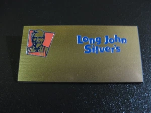 Kentucky Fried Chicken/LONG JOHN SILVER'S Mitarbeiter Uniform Namensschild! GOLD! - Bild 1 von 2