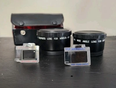 Set of 2 Albinar ADG Aux. Lenses - Wide Angle & Telephoto - for Minolta AF-2 - Image 1 of 4