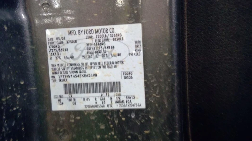 Interruptor de puerta delantera del conductor cerradura del conductor para camioneta Ford F150 04-08 3700424 Foto 1 de 4