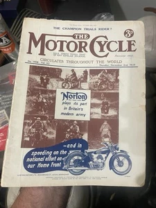 1939 Motorcyle Magazine (TWO MAGAZINES) Fair Condition - Imagen 1 de 4