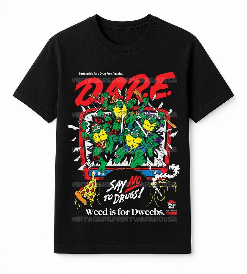 TMNT D.A.R.E. 短袖图案T恤 — 第 1/1 张图片