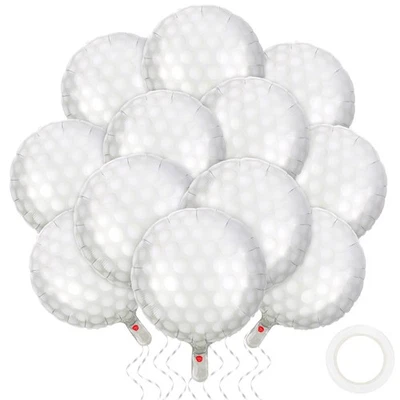 Globos de golf de 18 pulgadas - Paquete de 12 decoraciones de Mylar para fiestas deportivas de cumpleaños Foto 1 de 4