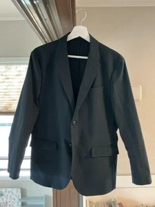 Uniqlo Navy Tailored Jacket Single-Breasted Polyester Stylish Used - Picture 1 of 3