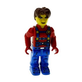 1x Lego Figure 4 Juniors Jack Stone Man Jacket Red Pants Blue 4610 js015