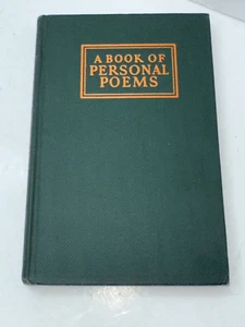 Vintage A BOOK OF PERSONAL POEMS BY WILLIAM R. BOWLIN (HARDCOVER) 1942 POETRY - Foto 1 di 11