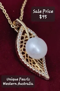 GENUINE PEARL PENDANT / NECKLACE #174" NEW " FAST POSTAGE FROM WA - Picture 1 of 2