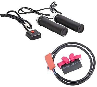Kit de aderência aquecida Tusk Lock-On e aquecedor de polegar ATV para Polaris Honda Suzuki Can Am - Imagem 1 de 4