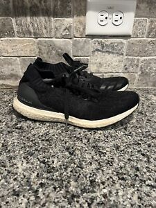 ADIDAS Ultra Boost Uncaged Trainers Size 8 Mens Black Knit Sock Running Shoes