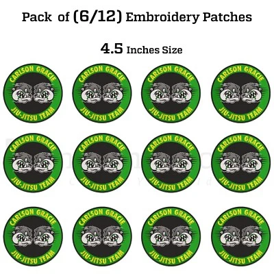 Carlson Gracie BJJ Patches Jiujitsu Embroidery Gi Patches Gracie Kimono Patches - Image 1 of 4