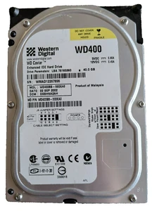 Western Digital WD Caviar WD400 40Gb Enhanced IDE Hard Drive Tested - Picture 1 of 3