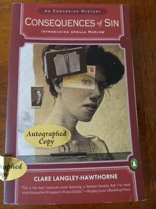 Ursula Marlow #1 Consequences of Sin by Clare Langley-Hawthorne (2008) SIGNED VG - Picture 1 of 2
