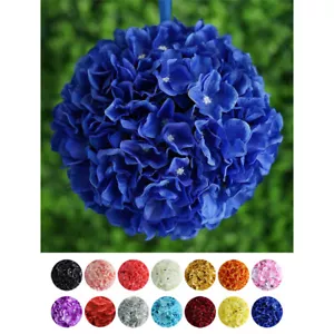 12 pcs 7" Artificial Hydrangea Kissing Flower Ball Wedding Decorations Bouquets - Picture 1 of 27