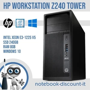 Workstation HP Z240 Xeon E3-1225 v5 Ram 8gb SSD 240gb Win10 + Nvidia Quadro K620 - Bild 1 von 6