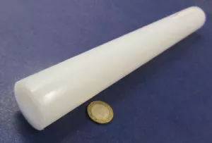 UHMW White Round Tube 1.375" OD Oversized x .750" ID Undersized x 12" Length - Picture 1 of 11