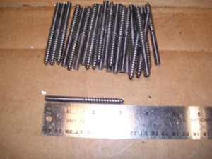 25 STÜCK 1/4"-20 x 3" AUFHÄNGERSCHRAUBE UNPLATTIERT STAHL 1-3/8" MASCHINENGEWINDE 0090 - Bild 1 von 2