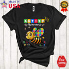Sensibilisation à l'autisme, joli ruban puzzle autisme, t-shirt amoureux des animaux insectes abeilles
