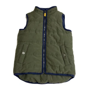 Boys' Carter's Vest Sz 5 Green Blue Trim Zip Front Pockets High Neck Quilted - Picture 1 of 8