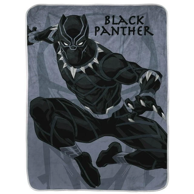 Black Panther King Silk Touch Throw, 40 x 50, Microfiber, Black, Marvel - Image 1 of 4