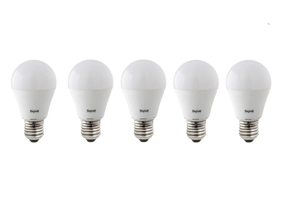LAMPADINA BEGHELLI 56935 LED GOCCIA 12W = 80W 230V E27 6500K PACK 5 PEZZI - Immagine 1 di 1