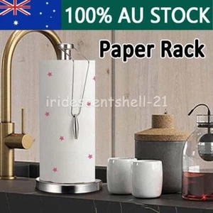 Kitchen Roll Paper Towel Holder Bathroom Tissue Stand Rack Free Standing AUS - Picture 1 of 9