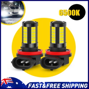 2x H8 H9 H11 LED White Fog Light Headlight Bulbs Globes Canbus Error Free AUXITO - Picture 1 of 13
