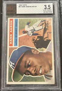 1956 Topps HANK AARON GRAY BACK BVG 3.5 VG+ Braves (Beckett BGS) #31 - Picture 1 of 6