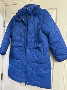 Zara Kids Blue Girls Puffer Jacket Size 11/12 Outdoors Padded Warm - Picture 1 of 2