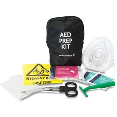AED PREP KIT - IDEAL FÜR DIE VERWENDUNG MIT EINEM DEFIB - REANIMATION - CPR - MUND ZU MUND