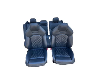 NAPA LEATHER FRONT SEAT SEATS SET BLACK 71K 13-18 AUDI A6 S6 C7 - Picture 1 of 15
