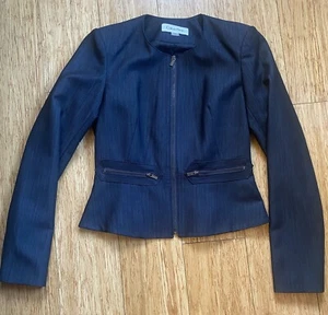 Calvin Klein Womens Navy blue Blazer Size 2P - Picture 1 of 1