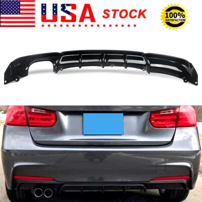 Glossy Black Rear Bumper Diffuser Vanlance For BMW F30 320i 328i 330i M Sport 4D Foto 1 de 4